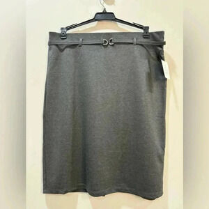Retrology Charcoal Heather Gray Pencil Skirt XL